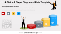 Free 4 Stairs and Steps Diagram for PowerPoint and Google Slides