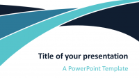 Free Blue Wave PowerPoint Template - Widescreen