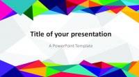 Free PowerPoint template with colors of the 80s - Widescreen