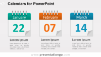3 Calendars for PowerPoint