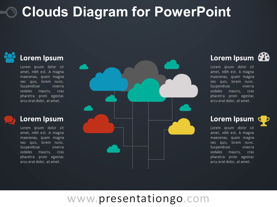 Clouds Diagram for PowerPoint