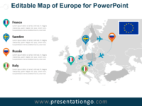 europe editable powerpoint map