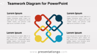 Teamwork Analogy for PowerPoint with Entwined Arms