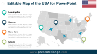 Free United States of America (USA) PowerPoint Map