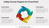 4-Step Circular Diagram with Arrows for PowerPoint