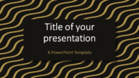 Brown Gold Wavy Pattern Abstract PowerPoint Template