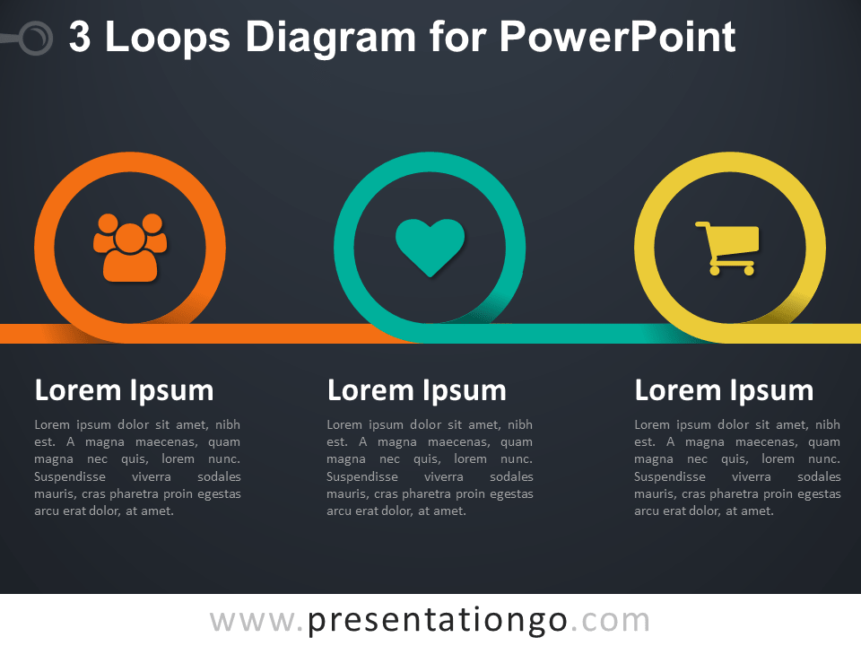 3 Loops Diagram for PowerPoint - PresentationGO.com