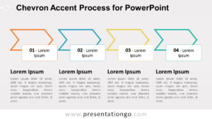 Powerpoint Accent Process Chart Chevron Accent Process for PowerPoint - PresentationGO