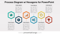 Process with Hexagons for PowerPoint
