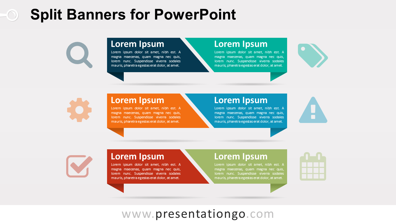 Split Banners PowerPoint Template