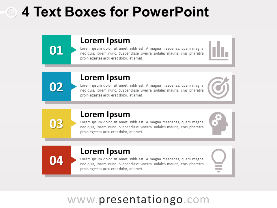 Four Squares Design PowerPoint Presentation Slides - PPT Template