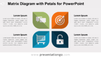 Matrix with Petals PowerPoint Diagram
