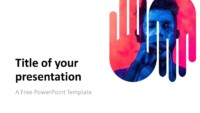 PowerPoint Template with Up-and-Down Hands Picture Placeholder