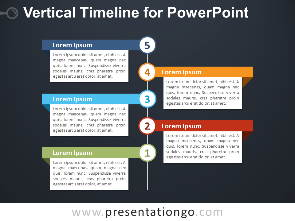 Vertical timeline diagram for powerpoint presentationgo