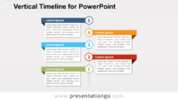 Free Vertical Timeline with Text Boxes for PowerPoint