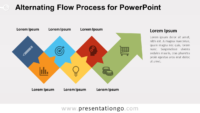 Free Alternating Flow Process Diagram for PowerPoint
