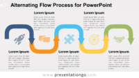 Free Alternating Flow Process Diagram for PowerPoint