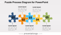 Free Puzzle Process PowerPoint Diagram