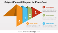 Free Origami Pyramid PowerPoint Diagram