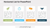 Free Horizontal List PowerPoint Template