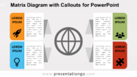 Free Matrix with Callouts PowerPoint Diagram