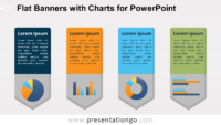 Free Flat Vertical Banners with Charts for PowerPoint