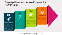 Free Step-Up Block Arrow Process Diagram for PowerPoint