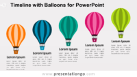 Timeline with Balloons PowerPoint Template