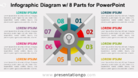 Free Infographic Diagram with 8 Parts PowerPoint Template - Slide 1