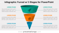 Infographic Funnel with 3 Stages - Free PowerPoint Diagram