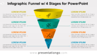 Infographic Funnel with 4 Stages - Free PowerPoint Diagram