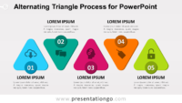 Free Alternating Triangle Process Diagram for PowerPoint