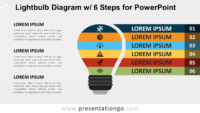 Free Light Bulb PowerPoint Diagram with 6 Steps