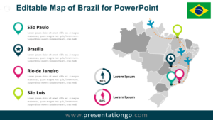 Free Brazil Map for PowerPoint