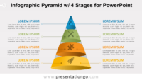 Pyramid with 4 Stages for PowerPoint