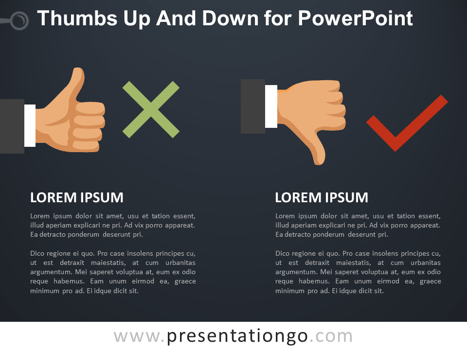 thumbs up and down for powerpoint presentationgo com