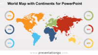 Free Worldmap with Continents for PowerPoint