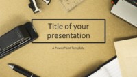 Flat Lay Photo of Office Supplies - PowerPoint Template