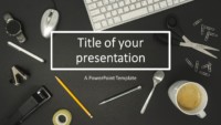 Flat Lay PowerPoint Template with iMac Keyboard