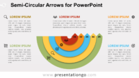Free Semi-Circular Arrows PowerPoint Diagram