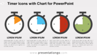 Timer Icons with Chart for PowerPoint