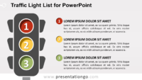 Free Traffic Light List with Numbers for PowerPoint