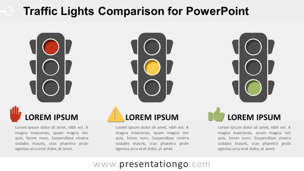 Free Traffic Lights (Red, Yellow, Green) for PowerPoint