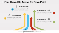 Free Curved Up Arrows for PowerPoint