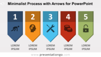 Free Minimalist Process Diagram with Arrows for PowerPoint
