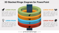 Free 3D Stacked Rings for PowerPoint