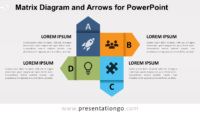 Free Matrix Diagram and Arrows for PowerPoint