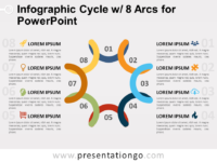 Free Point Templates About Infographics Presentationgo Infographic Cycle With 8 Arcs For Point