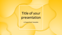 Fluids - Free PowerPoint Template (Yellow)