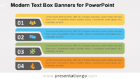 Free Modern Horizontal Text Boxes for PowerPoint